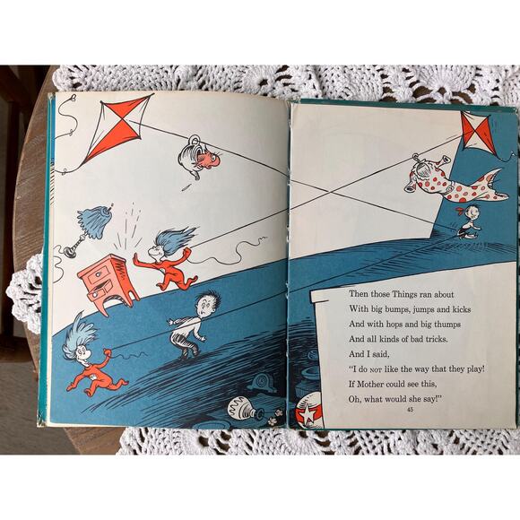 1957 Cat in the Hat Book: Vintage Dr. Seuss Children's Classic - Picture 4 of 8